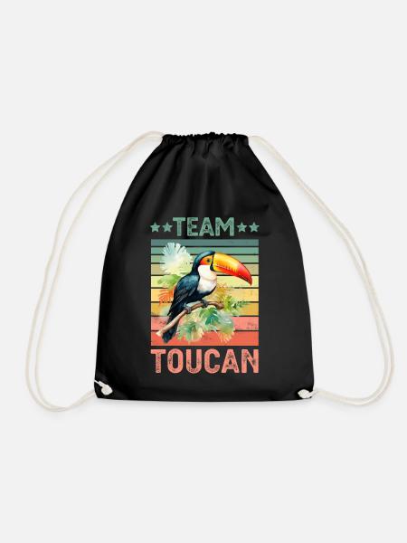 Tukan Vogel - Turnbeutel - Schwarz