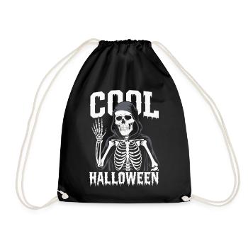 Squelette d’Halloween cool - Sac de sport léger - noir - Devant