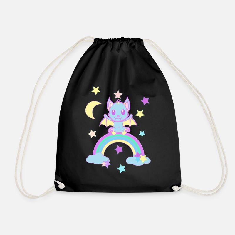 Bat Kids Child Baby Bats - Drawstring Bag - black