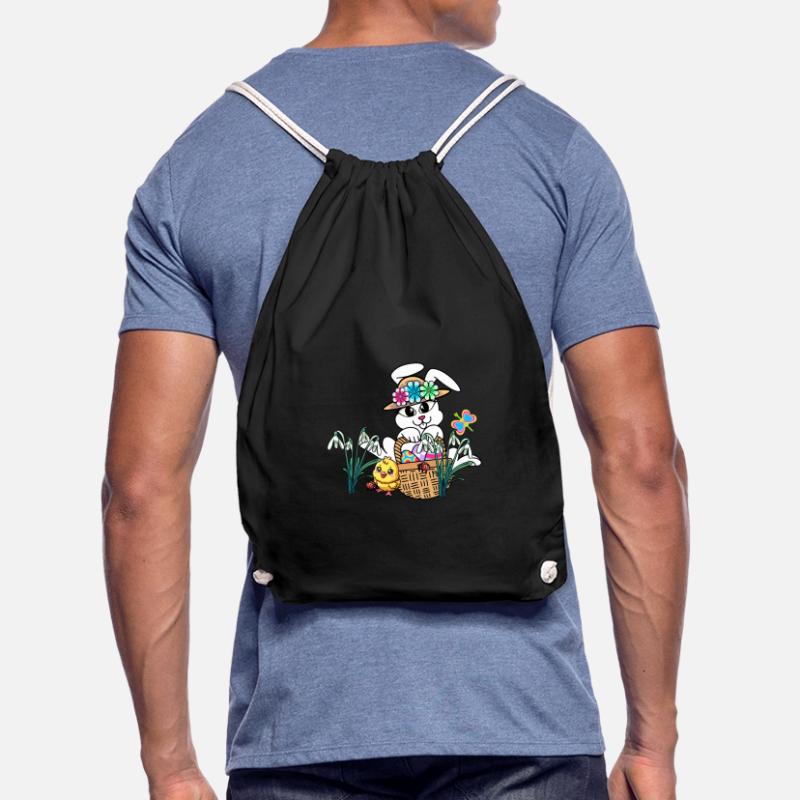 Easter Easter Bunny Easter Eggs Kids Easter Eggs Drawstring Bag