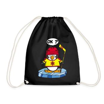 Pingouin et sport d'hiver - Sac de sport léger - noir - Devant
