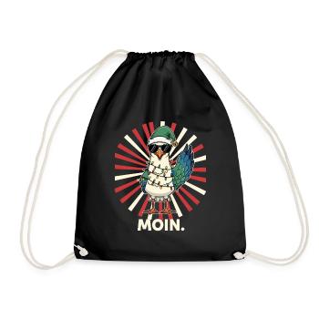 Moin Christmas Seagull Lights North Sea Baltic Sea - Drawstring Bag - black - Front