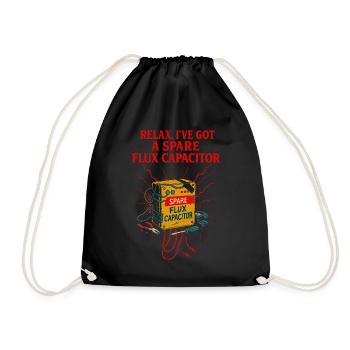 Spare Flux Capacitor Retro Tech Mystery Shirt - Drawstring Bag - black - Front