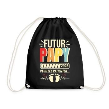 Gift Future Grandpa 2026 Grandpa Announcement - Sac de sport léger - noir - Devant