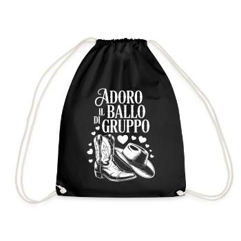 J’adore danser en groupe - Sac de sport léger - noir - Devant