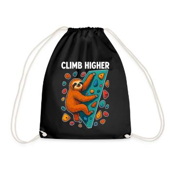 Cadeau de l’escalade paresseuse en bloc - Sac de sport léger - noir - Devant