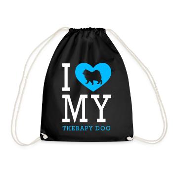 Therapy Dog Therapist Therapy Dog Trainer - Drawstring Bag - black - Front