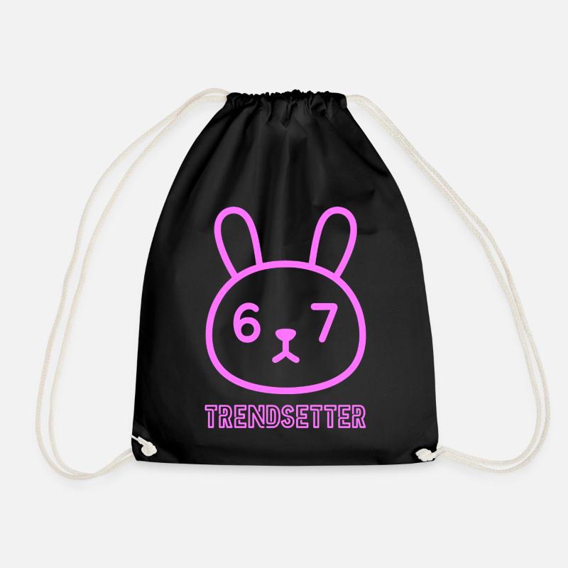 Neon Bunny 67: Trendsetter - Turnbeutel - Schwarz