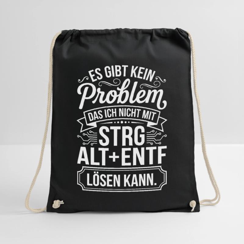 No problem with ctrl alt del Drawstring Bag