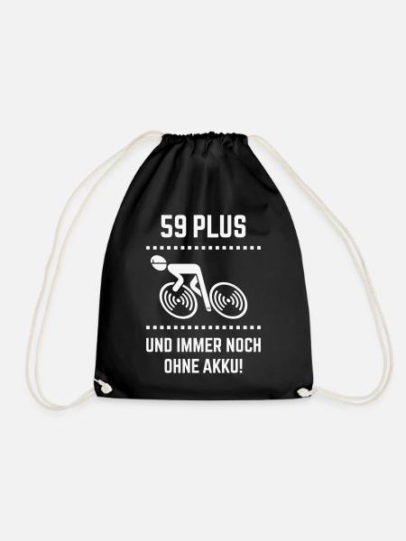 59 Plus – Immer Noch Ohne Akku! Fahrrad Rennrad W - Turnbeutel - Schwarz