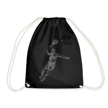 Motif padel clair pour chaque jour - Sac de sport léger - noir - Devant