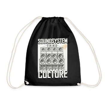 Soundsystem Culture Sketch - Drawstring Bag - black - Front