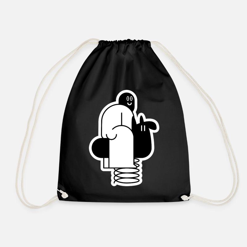 Swinging Thug - Drawstring Bag - black