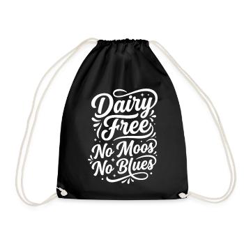 Gluten Free Moss Blues Humor Saying - Drawstring Bag - black - Front