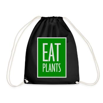 Sigle végétarien végan drôle de Eat Plants - Sac de sport léger - noir - Devant