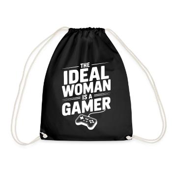La femme de l’idée est une joueuse - Sac de sport léger - noir - Devant