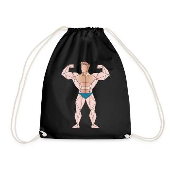 Conception de la géométrie de l’entraînement musculaire - Sac de sport léger - noir - Devant