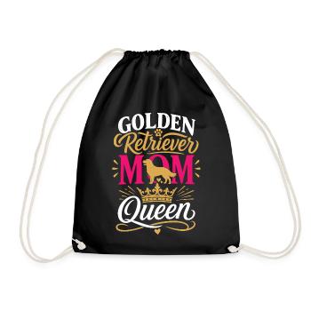 Reine maman Golden Retriever - Sac de sport léger - noir - Devant