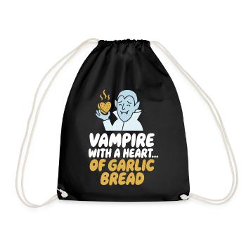 Vampire With A Heart Of Garlic - Turnbeutel - Schwarz - Vorne