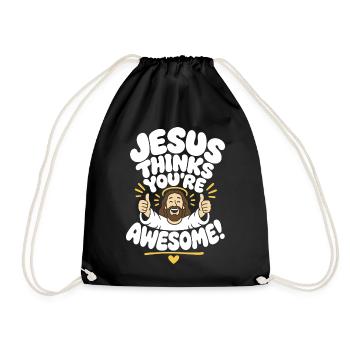 Jésus pense que tu es génial en disant - Sac de sport léger - noir - Devant