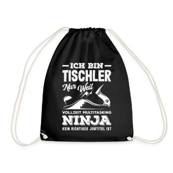 Tischler Multitasking Ninja - Turnbeutel - Schwarz - Vorne