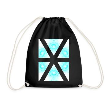 Motif X Azur dans le marbre de glace - Sac de sport léger - noir - Devant