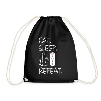 Fuck You. Fuck you. Fuck Off - Drawstring Bag - black - Front