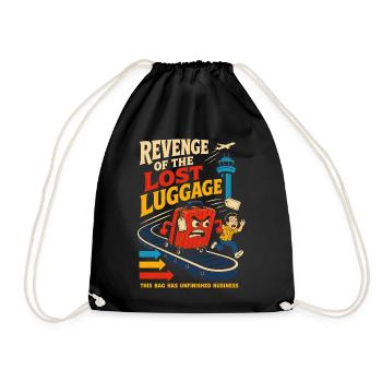 Revenge of the Lost Baggage - Drawstring Bag - black - Front