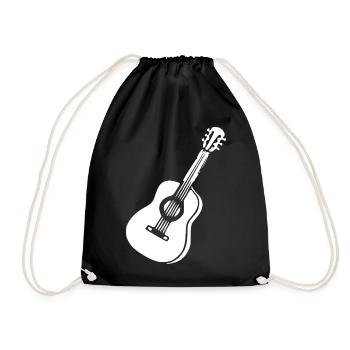 Guitar Music Gift Musician Guitarist - Drawstring Bag - black - Front
