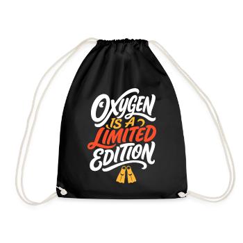 Tauchen – Oxygen Is a Limited Edition - Turnbeutel - Schwarz - Vorne
