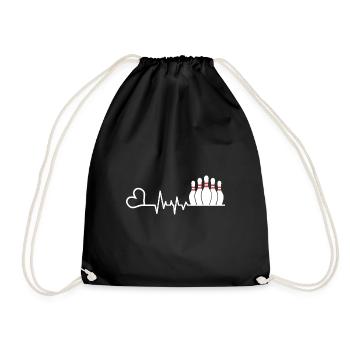 Bowling Bowling Lover Bowling Gift Idea Bo - Drawstring Bag - black - Front