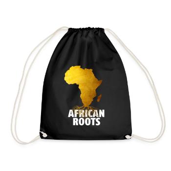 African Roots - Drawstring Bag - black - Front