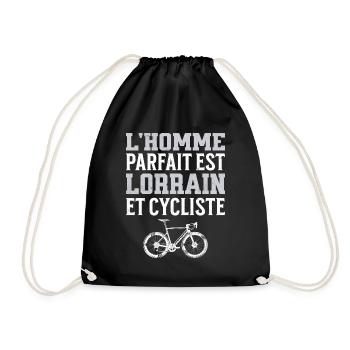 L'Homme Parfait Est Lorrain Cycliste - Sac de sport léger - noir - Devant