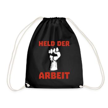 Held der Arbeit Beruf Geschenk - Turnbeutel - Schwarz - Vorne