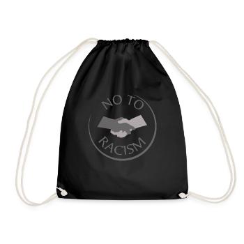 No to racism - Drawstring Bag - black - Front