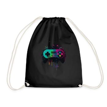 Retro Console - Drawstring Bag - black - Front