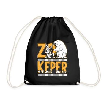 Zookeeper Animal Zoo Wildlife Lover Safari Savanna - Turnbeutel - Schwarz - Vorne
