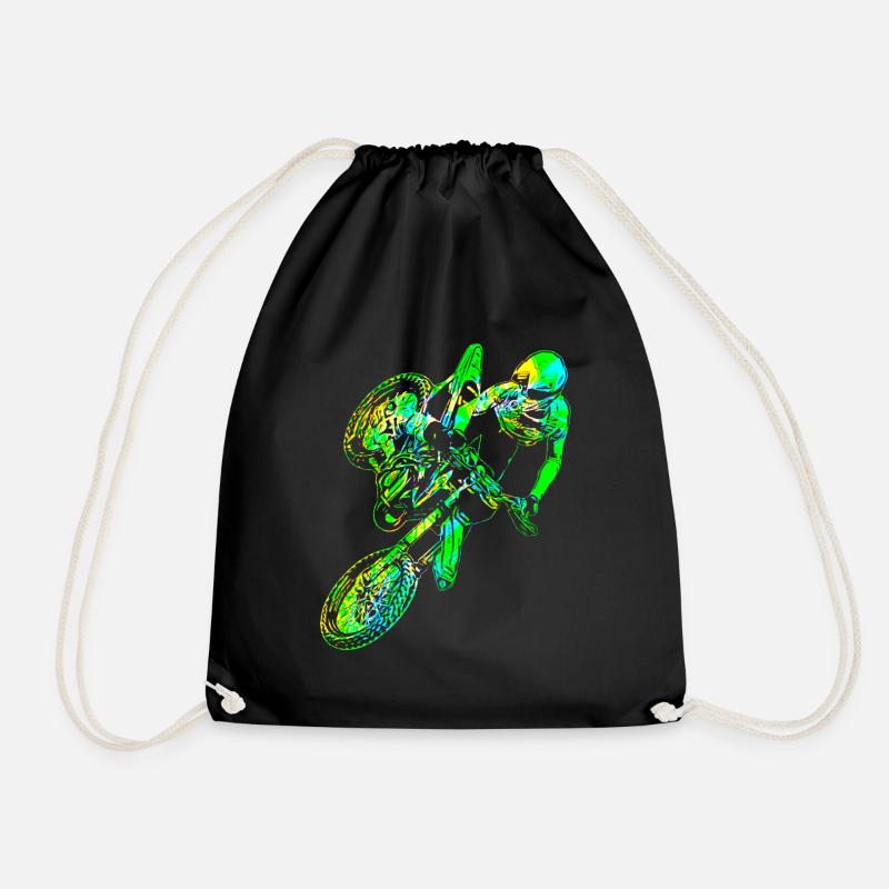 Motocross Design Enduro / Geschenkidee / MX - Turnbeutel - Schwarz