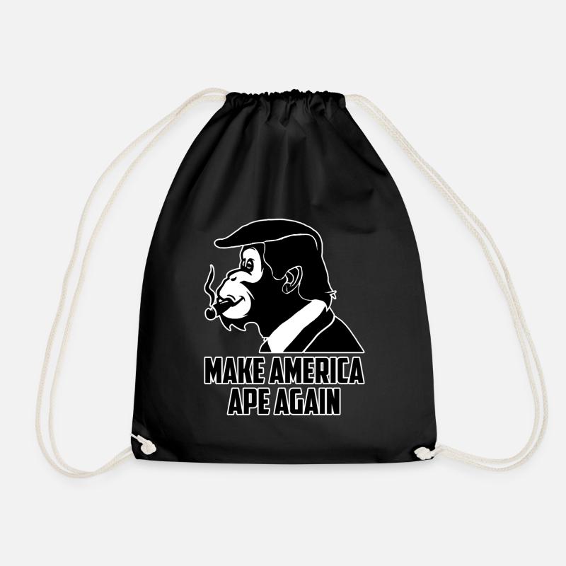 make america ape again Grafik - Turnbeutel - Schwarz