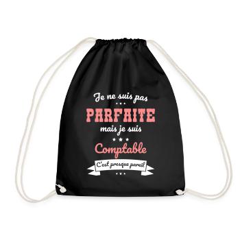 Je ne suis pas parfaite mais je suis comptable - Sac de sport léger - noir - Devant