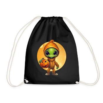 Alien & Pumpkin: Coucher de soleil d’Halloween - Sac de sport léger - noir - Devant