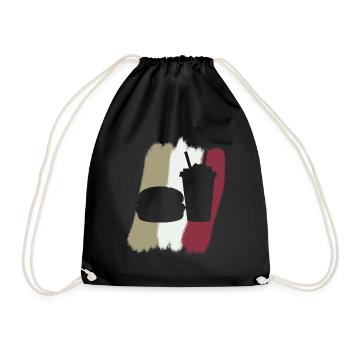 Snack Meal Fast Food - Drawstring Bag - black - Front