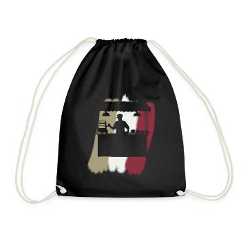 Food Truck Burger Meal - Drawstring Bag - black - Front