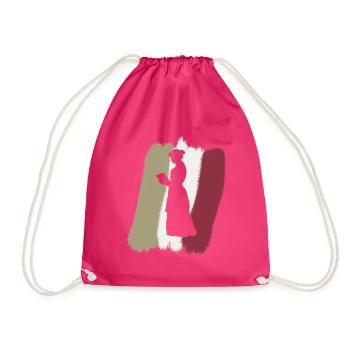 Lesen Bildung Roman - Turnbeutel - Fuchsia - Vorne