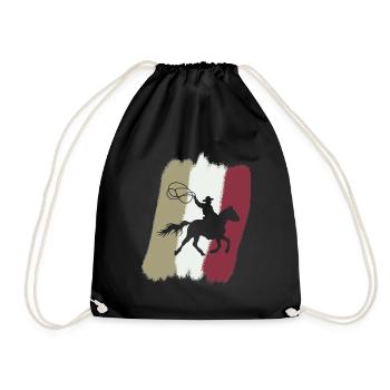 Cowboy Sheriff Ranch - Drawstring Bag - black - Front