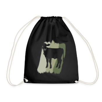 Vegan Animal Rights Fleisch - Turnbeutel - Schwarz - Vorne