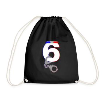 Chemise de policier du 6ème anniversaire des enfants - Sac de sport léger - noir - Devant