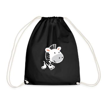 Zèbre - Sac de sport léger - noir - Devant