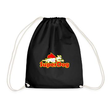 Super dog - Drawstring Bag - black - Front