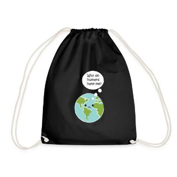environment - Drawstring Bag - black - Front
